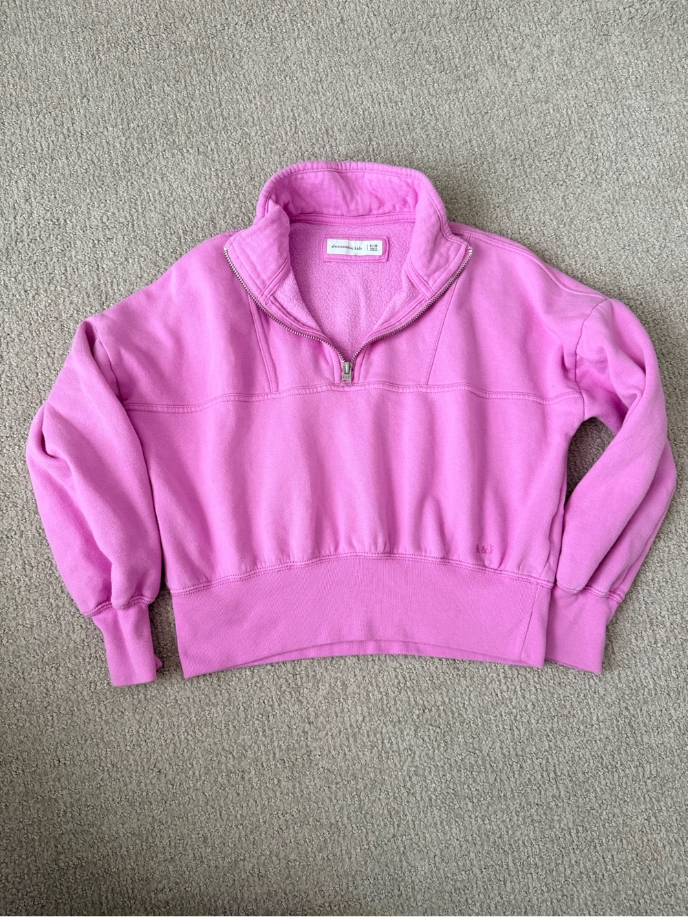 abercrombie kids Hot Pink Quarter-Zip Fleece
